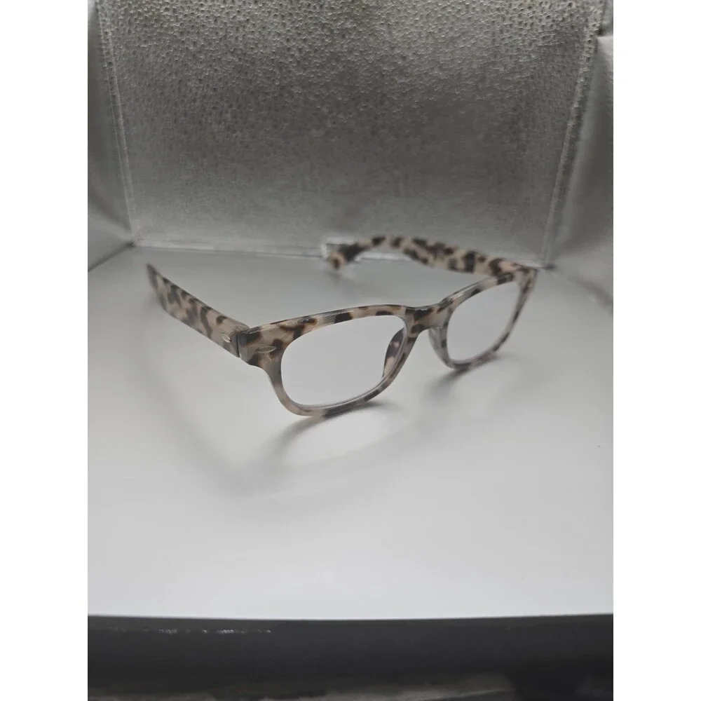 Peepers Grey Tortoise Blue Light Block Reading Glasses 2600 Clark +2.50 Academia